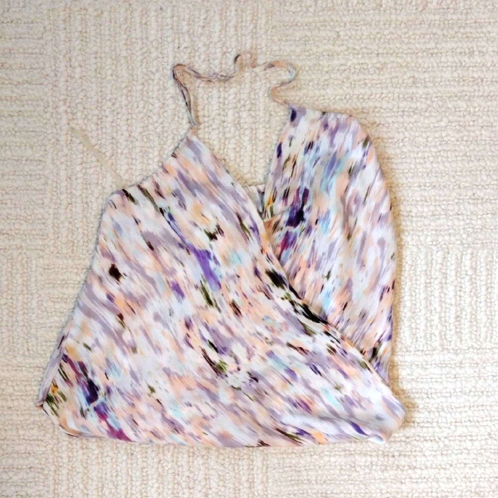Helena Quinn Pastel Silk Halter Top
